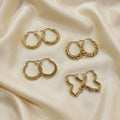 Gold Hoop Earrings Set for Women | Stylish Statement Earrings