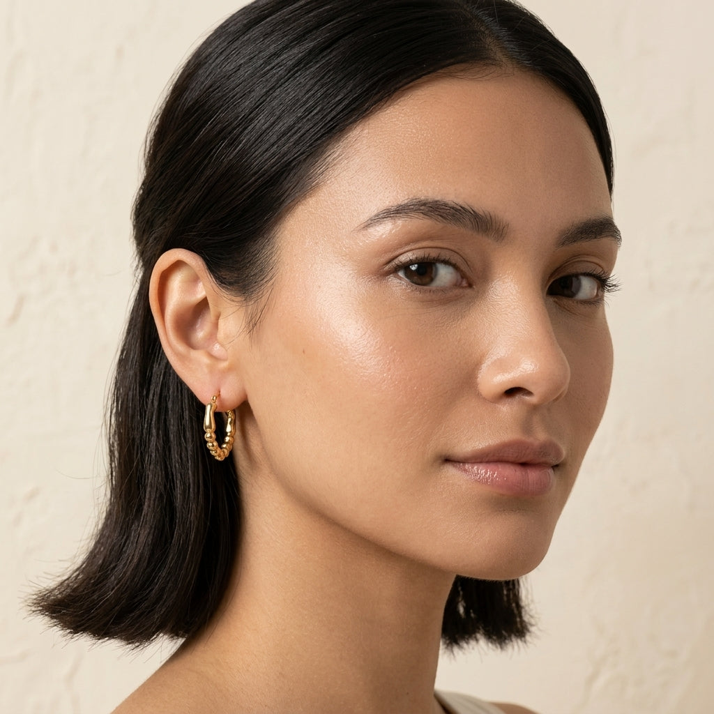 Gold Hoop Earrings Set for Women | Stylish Statement Earrings