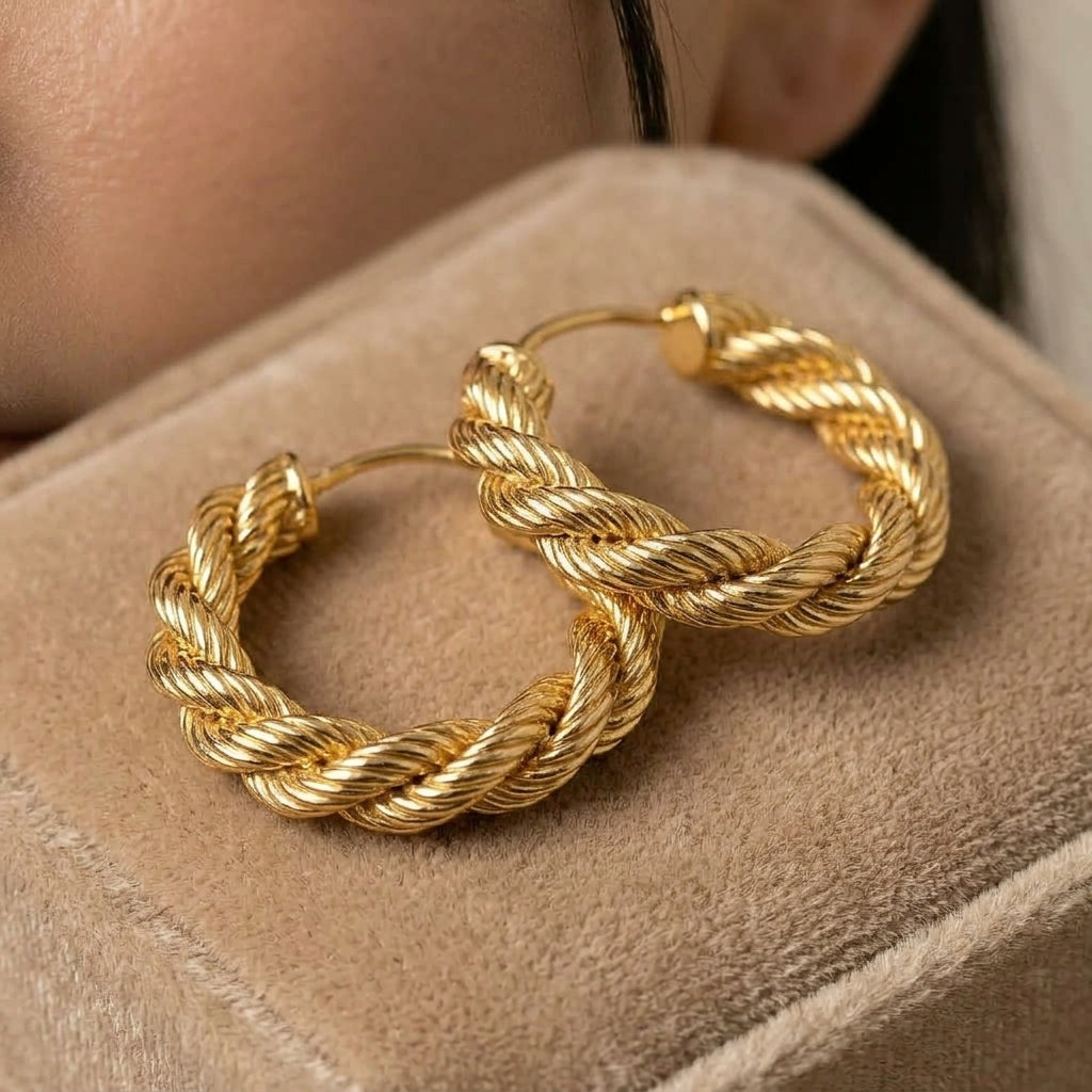 Gold Hoop Earrings Set for Women | Stylish Statement Earrings