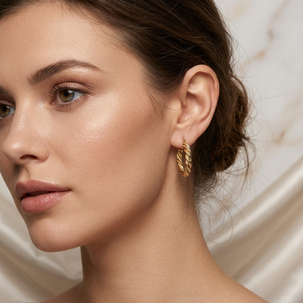 Gold Hoop Earrings Set for Women | Stylish Statement Earrings