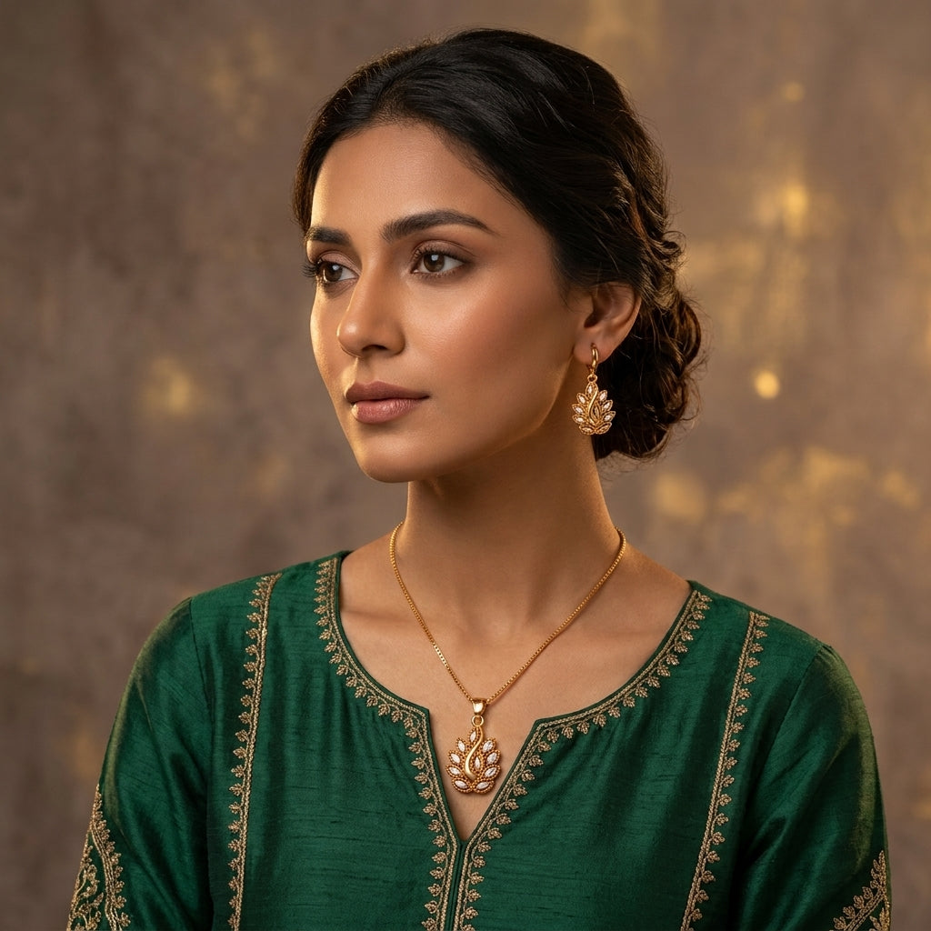 Elegant Pendant & Earring Set