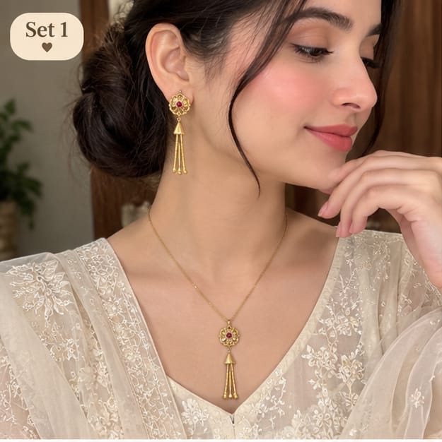 Elegant Necklace & Earrings Set for Women | Stylish Fashion Jewelry