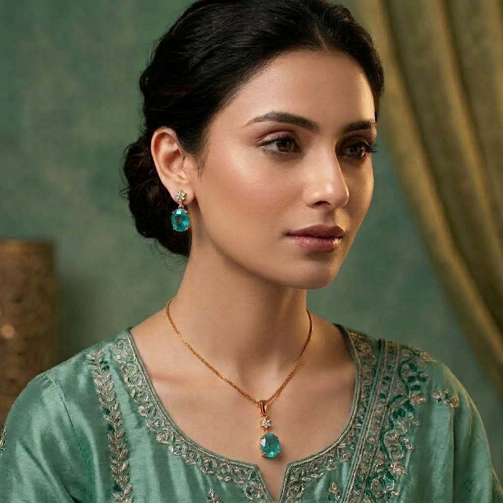 Carat Pendant & Earring Set.